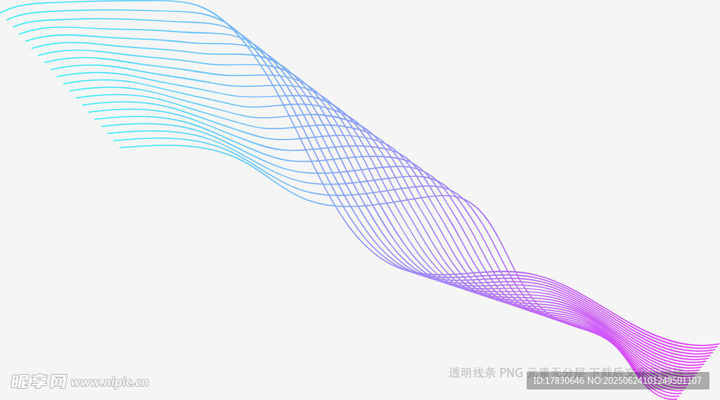 漸變波浪線條抽象圖案