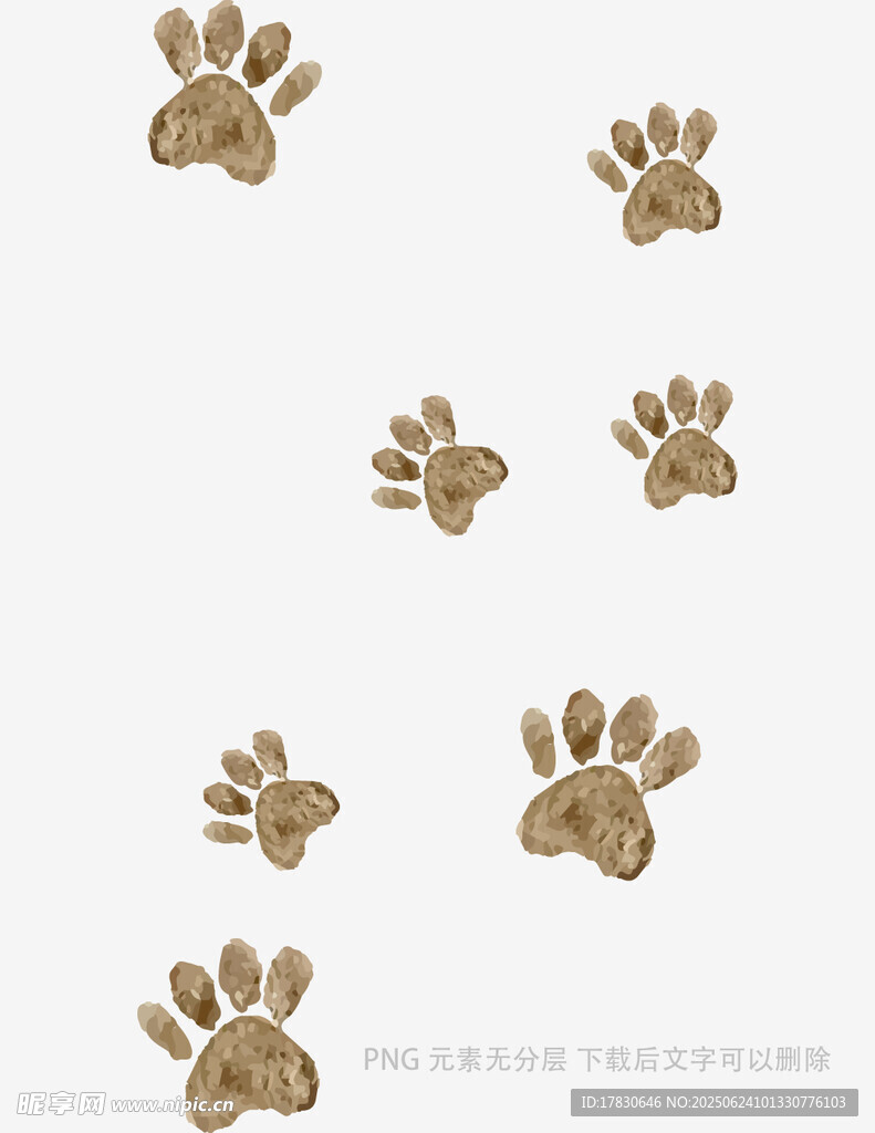 可愛動物爪印圖案