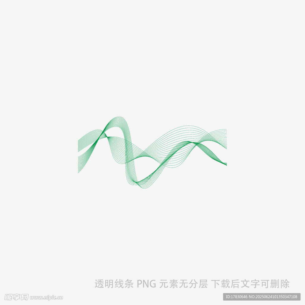 簡約綠色線條抽象圖形