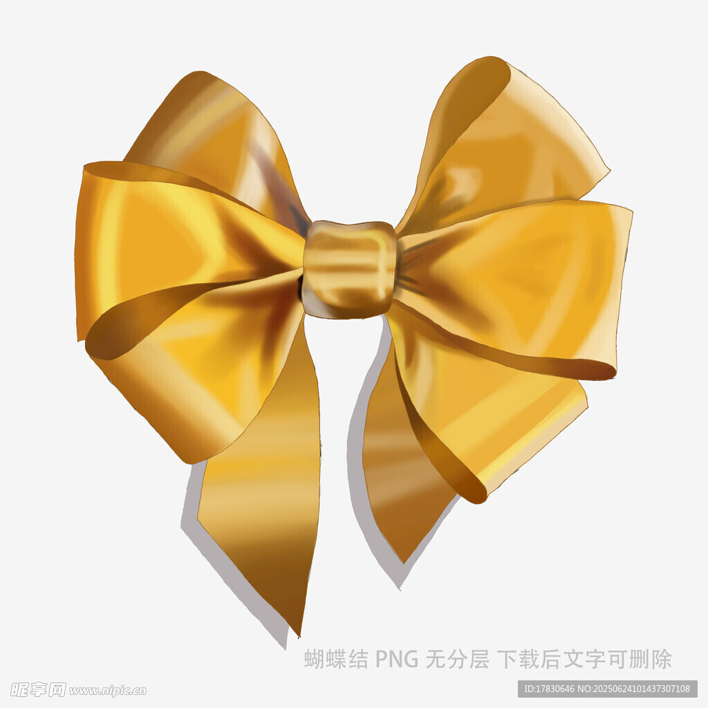 金色精美蝴蝶結(jié)裝飾