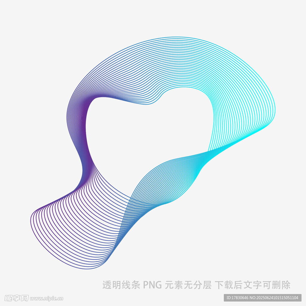 漸變波浪抽象圖形設(shè)計(jì)