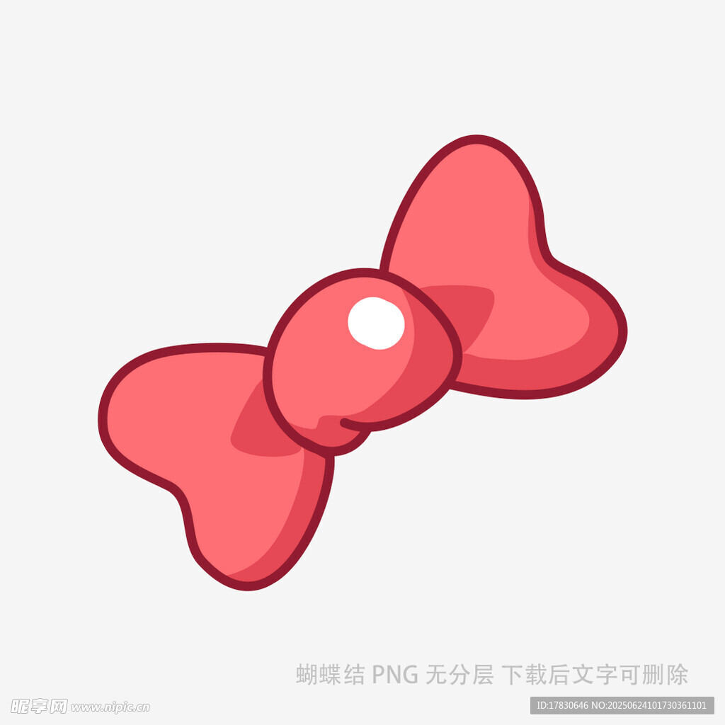 可愛粉色蝴蝶結發飾