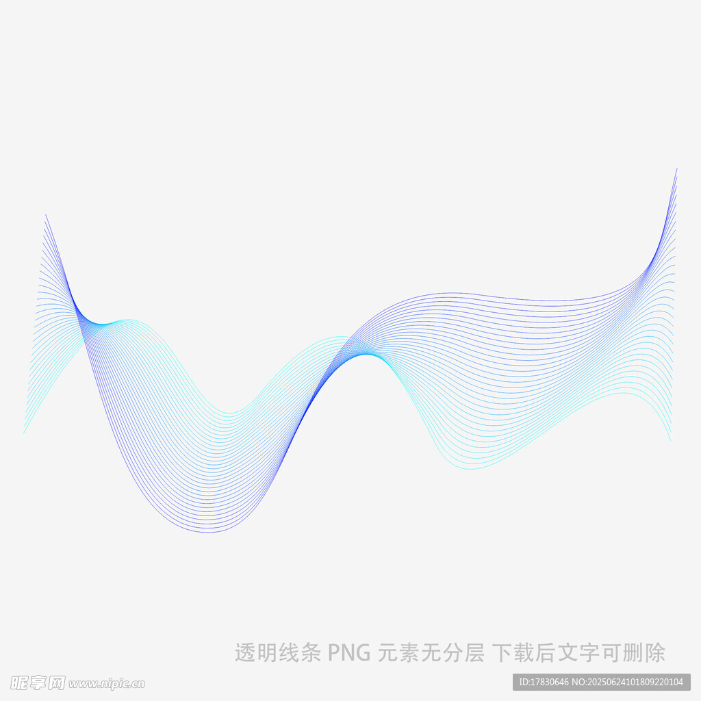 藍色漸變波浪線條背景圖