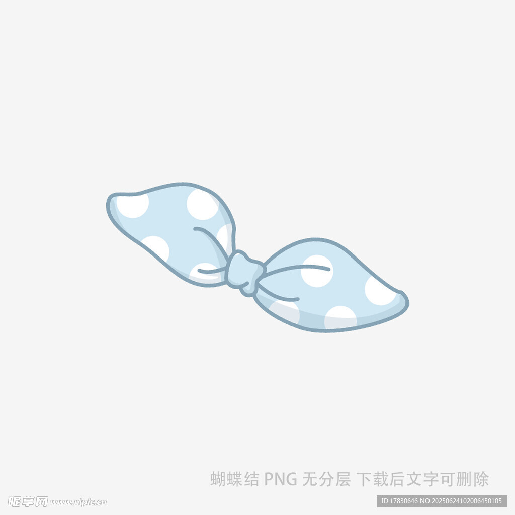 淺藍(lán)色波點(diǎn)蝴蝶結(jié)圖案