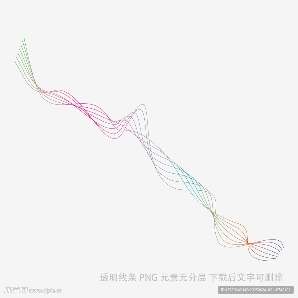 彩色動感線條抽象藝術圖