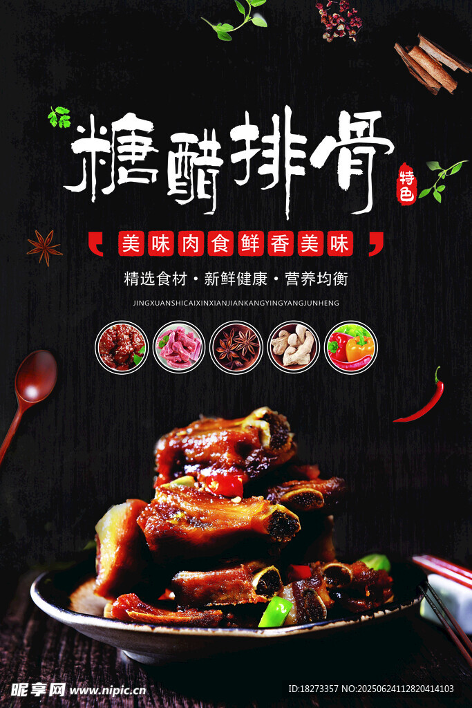 糖醋排骨海報