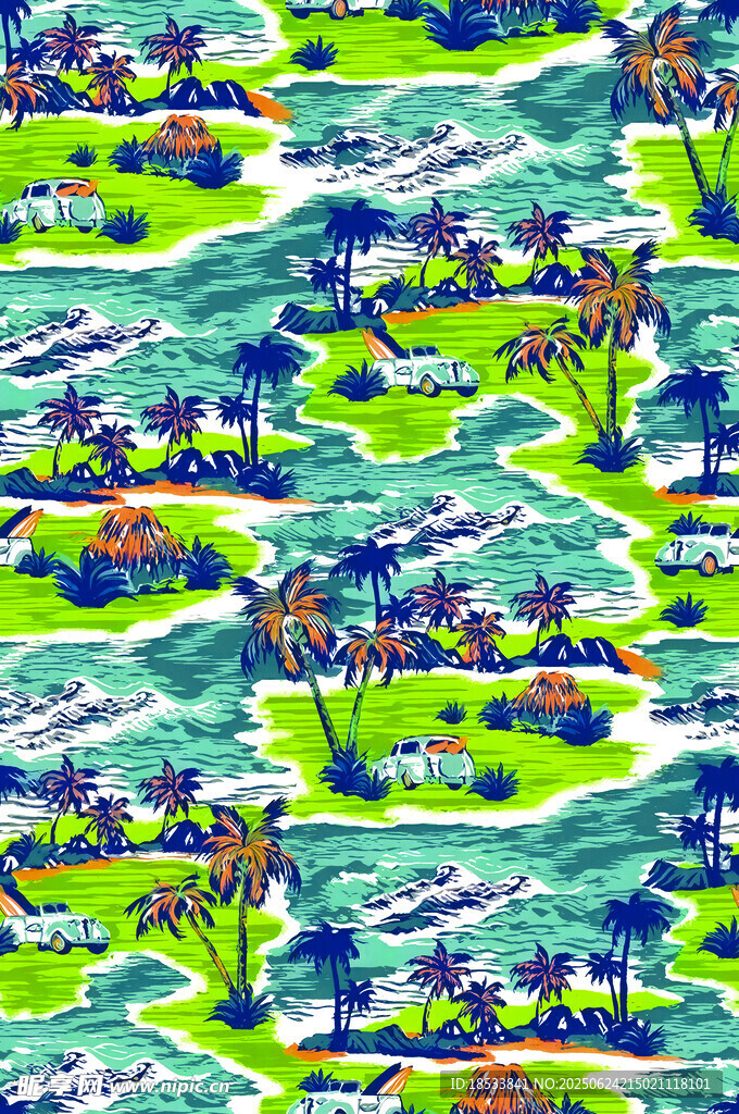 熱帶風情海洋植物圖案