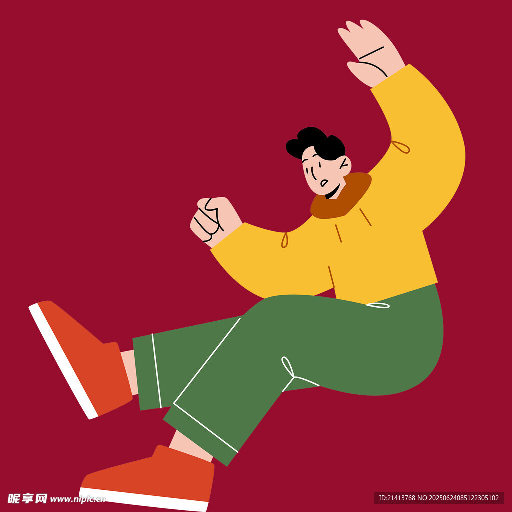 跳躍的活力青年