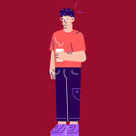時(shí)尚潮男形象