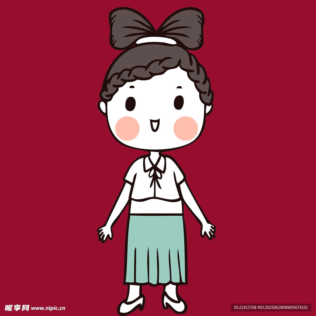 可愛卡通女孩形象
