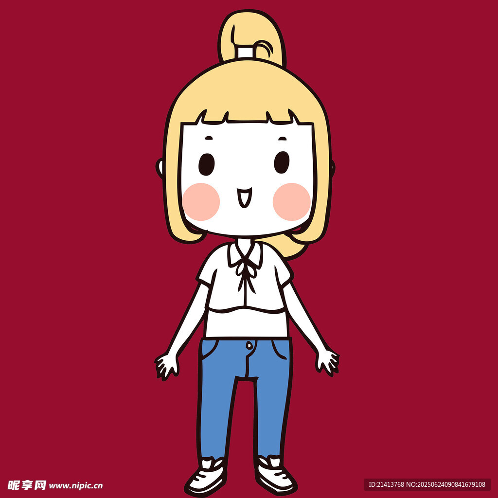 可愛卡通女孩形象