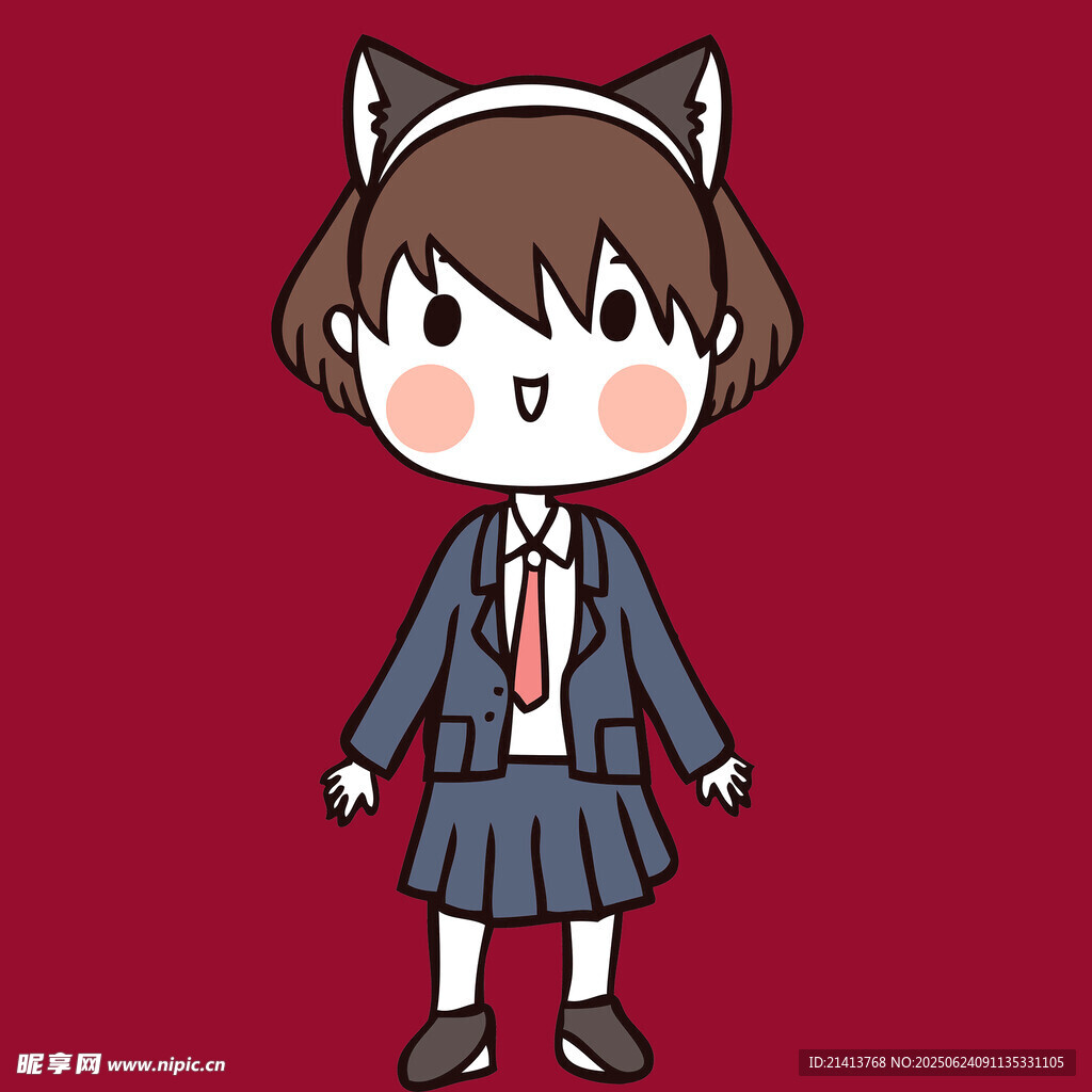 貓耳少女校服形象