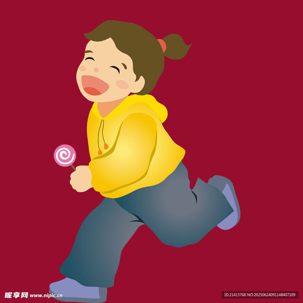 奔跑的快樂女孩