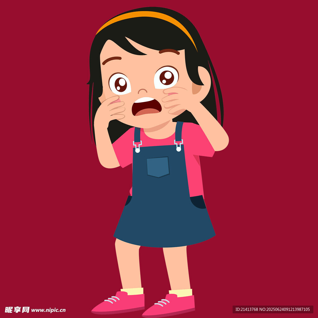 驚訝小女孩  可愛表情瞬間