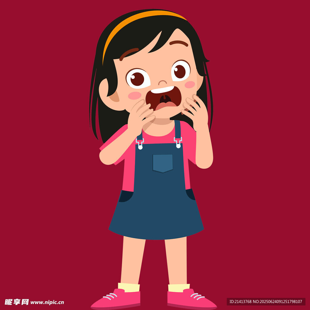 驚訝小女  可愛表情瞬間
