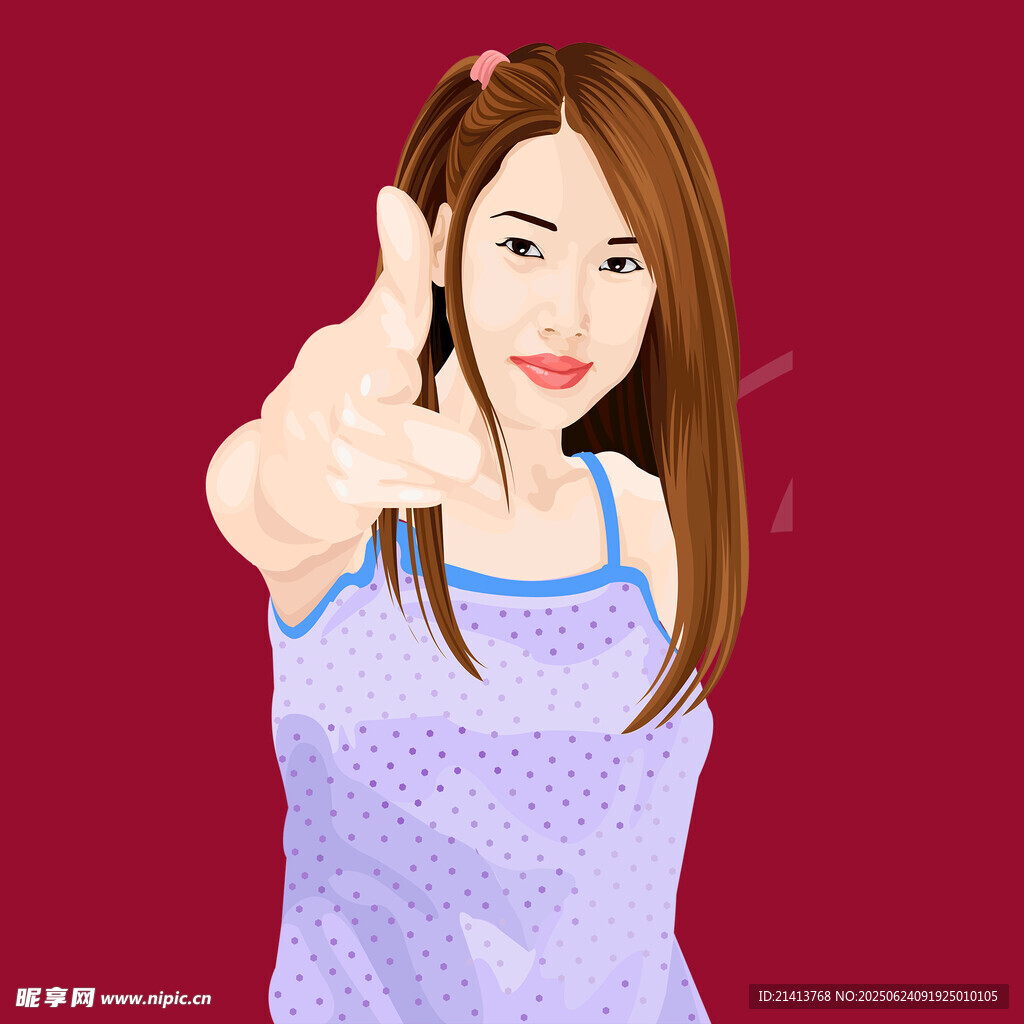 可愛女孩比贊