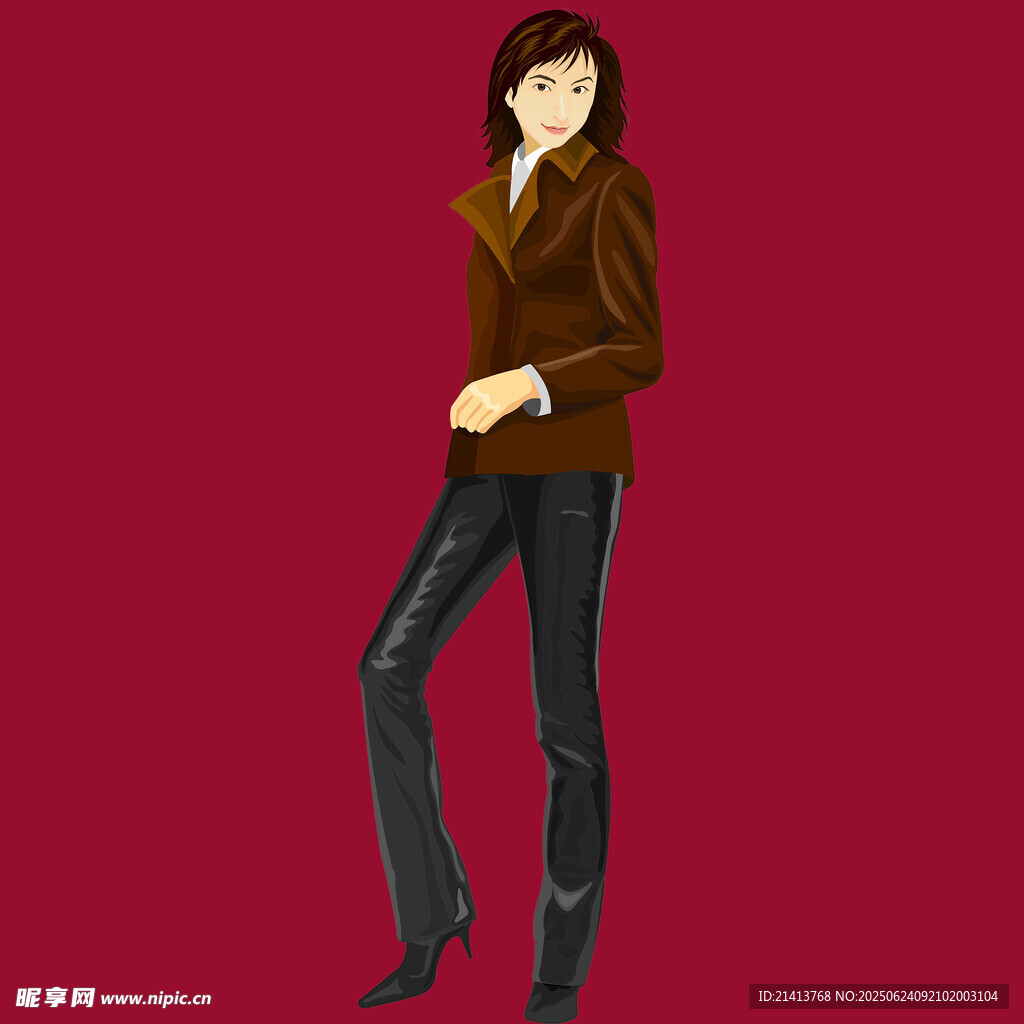 時尚女性穿搭展示