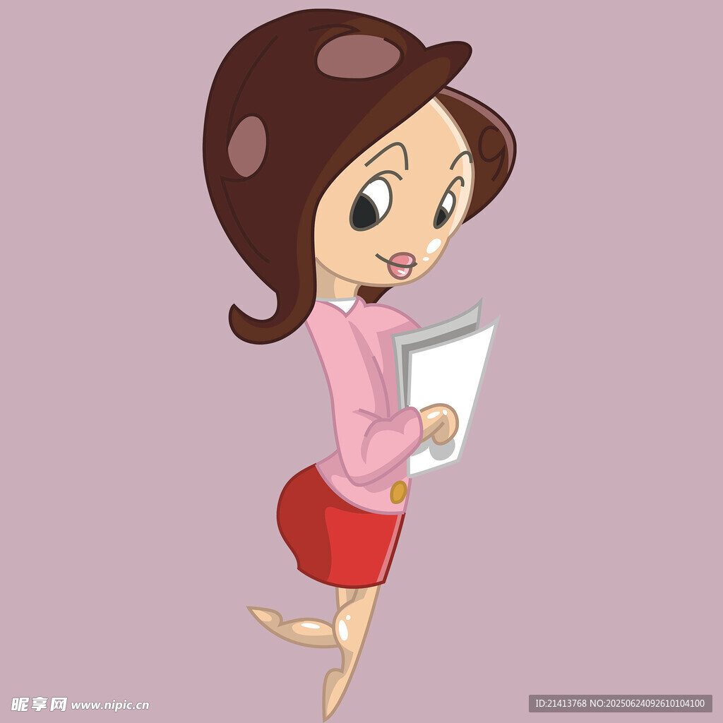 手持文件的活力職場(chǎng)女性