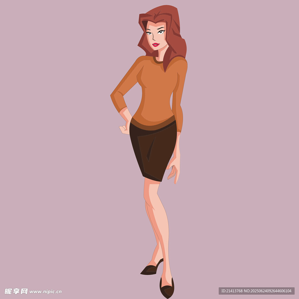 時尚職業女性插畫形象