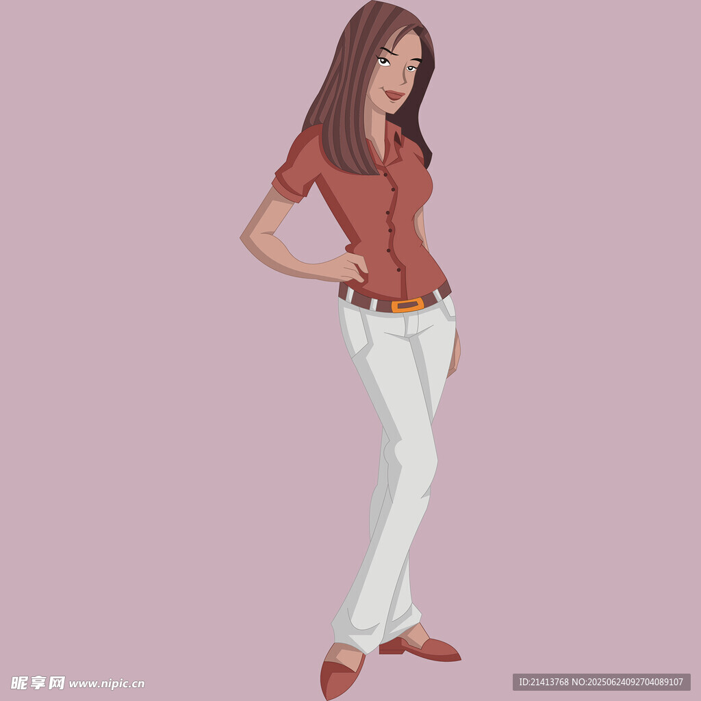 時尚女子休閑穿搭展示