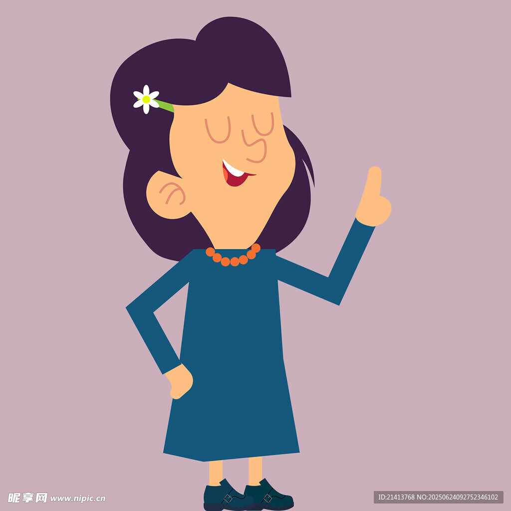 微笑女孩豎拇指