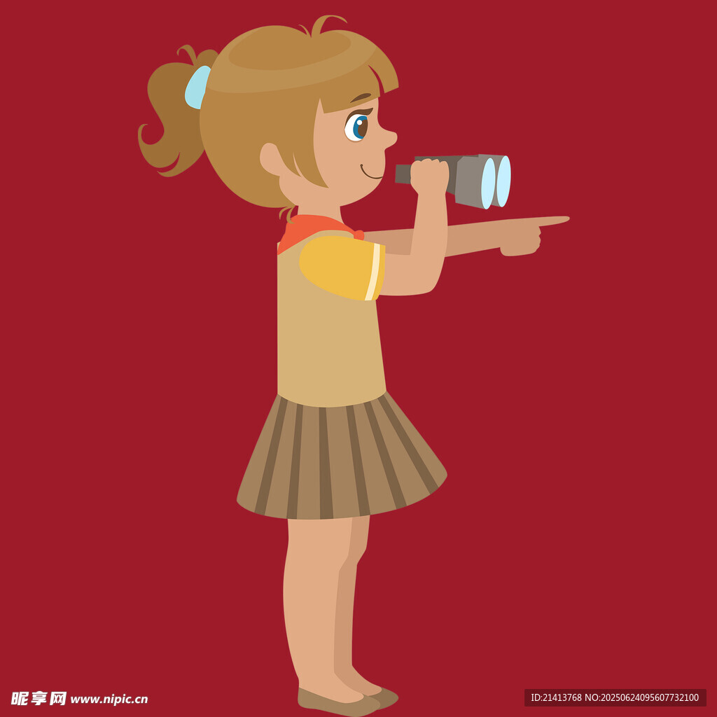 女孩手持相機準備拍攝