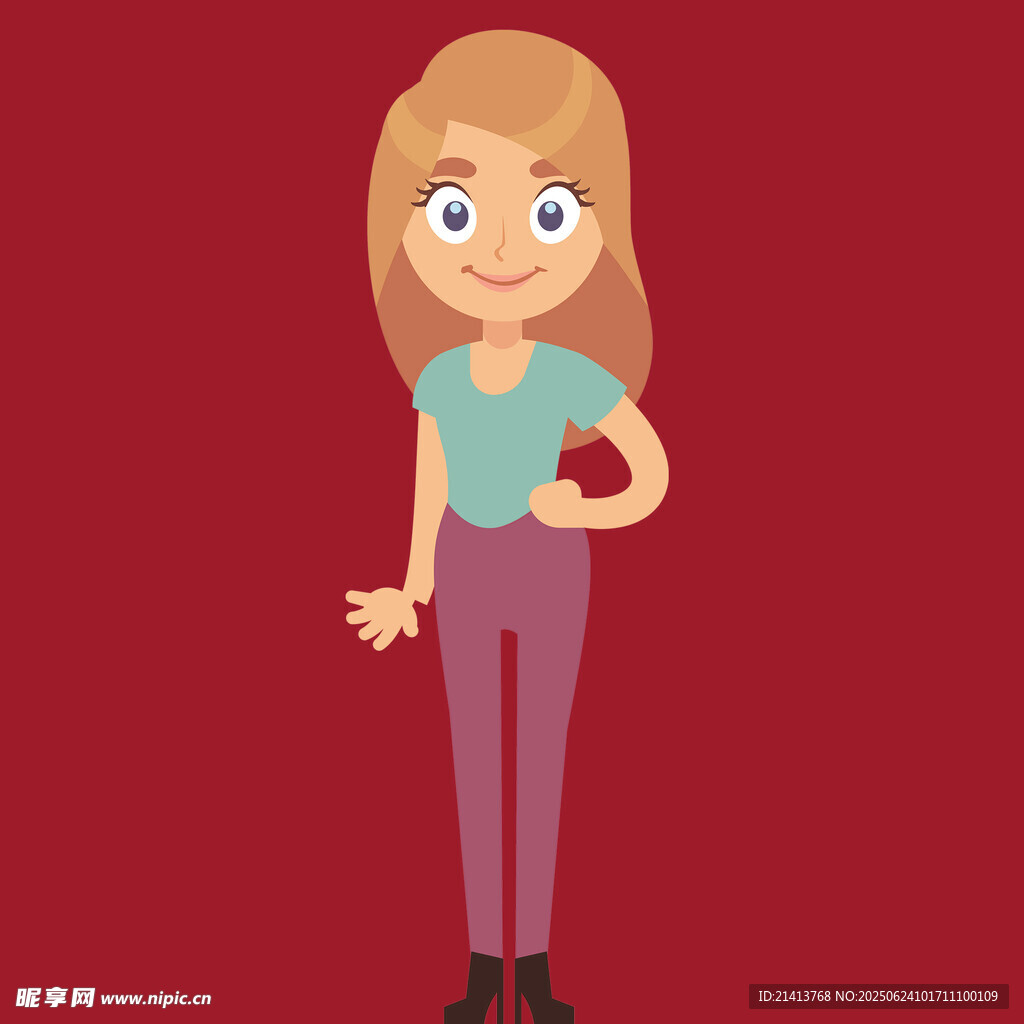 俏皮女孩展示可愛姿態