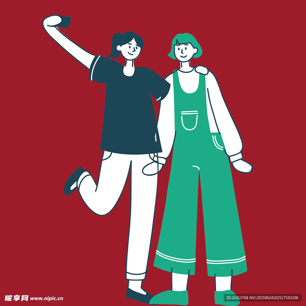 青春活力的時尚男女