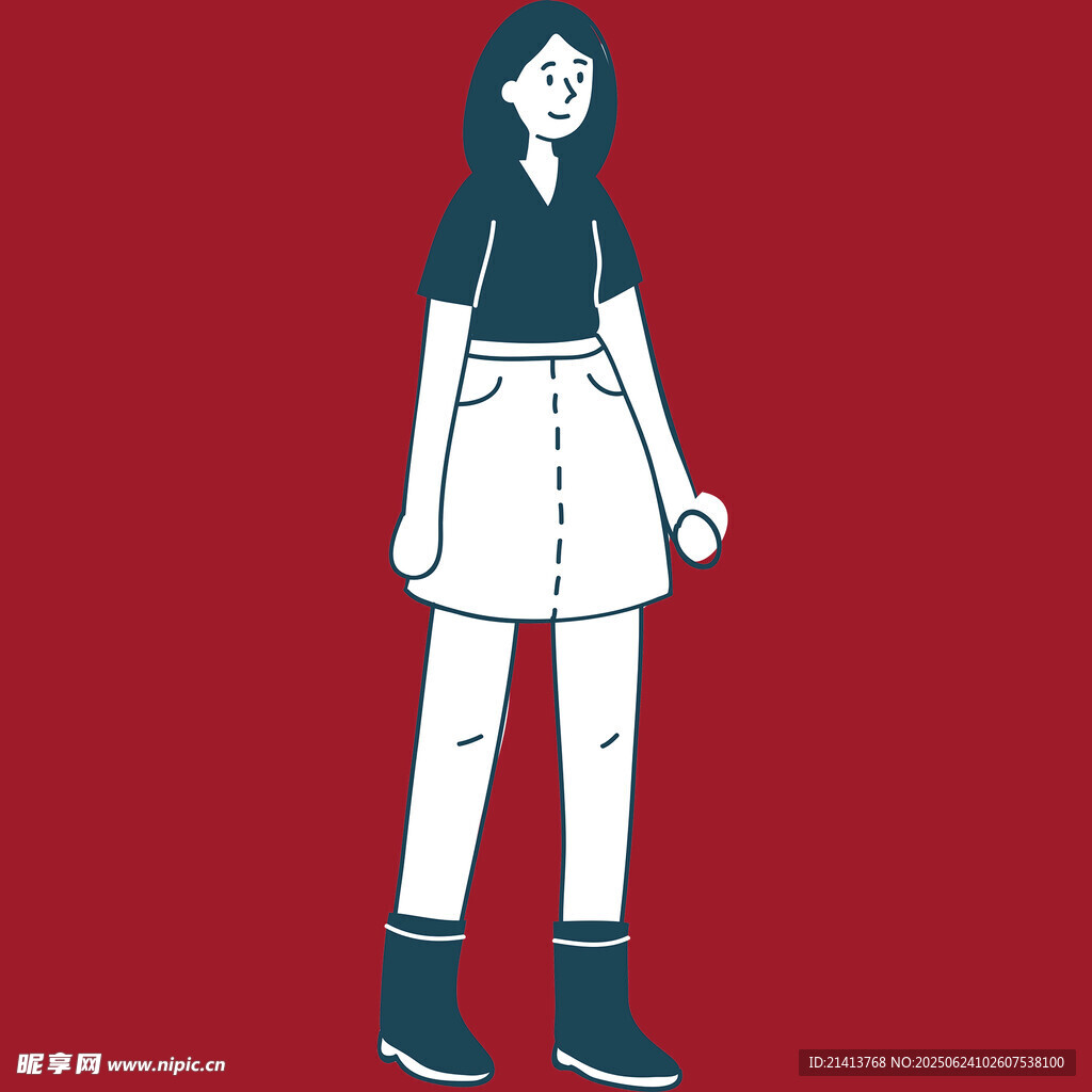 時尚女孩穿搭展示