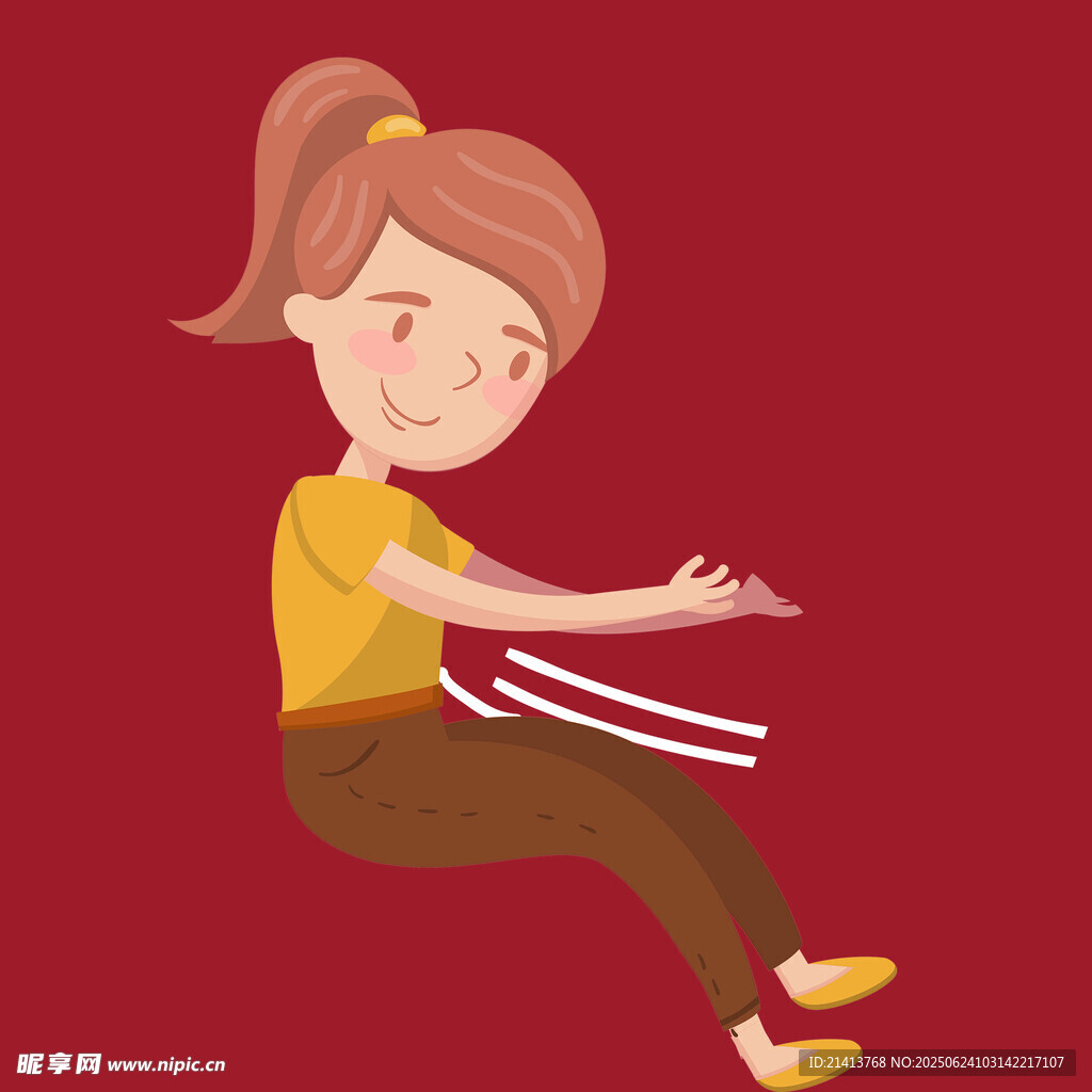 女孩做伸展運動
