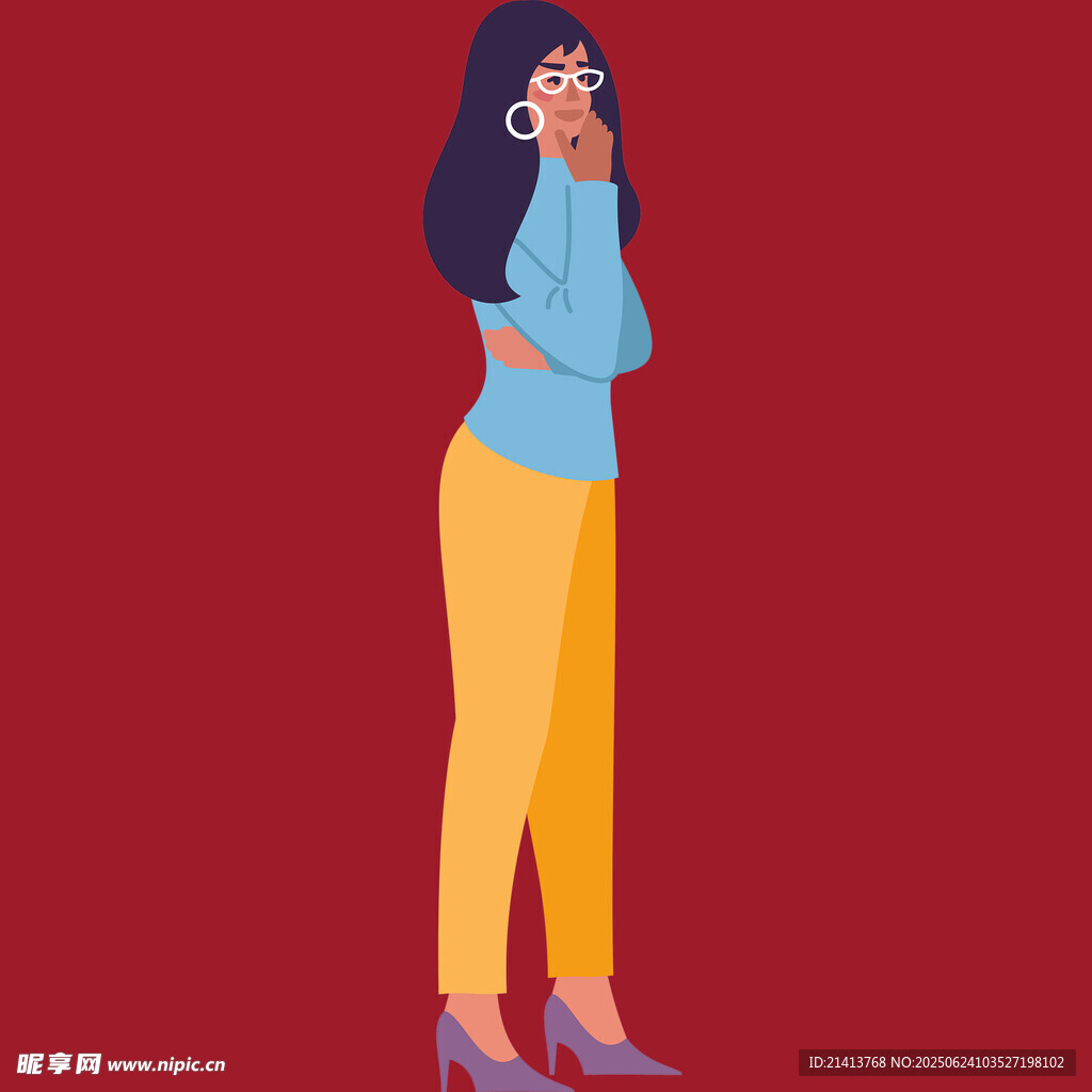 思考的女性