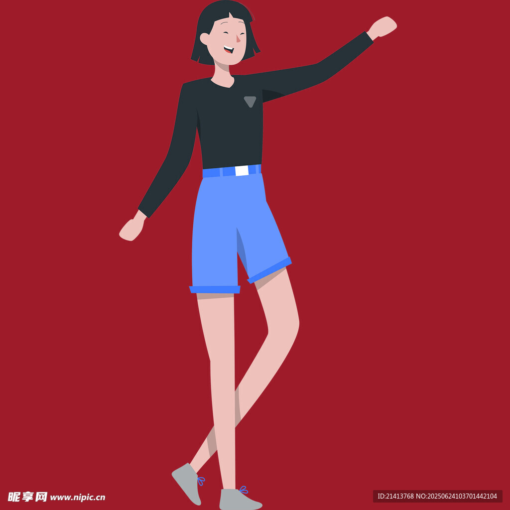 時尚女子活力姿態(tài)展示