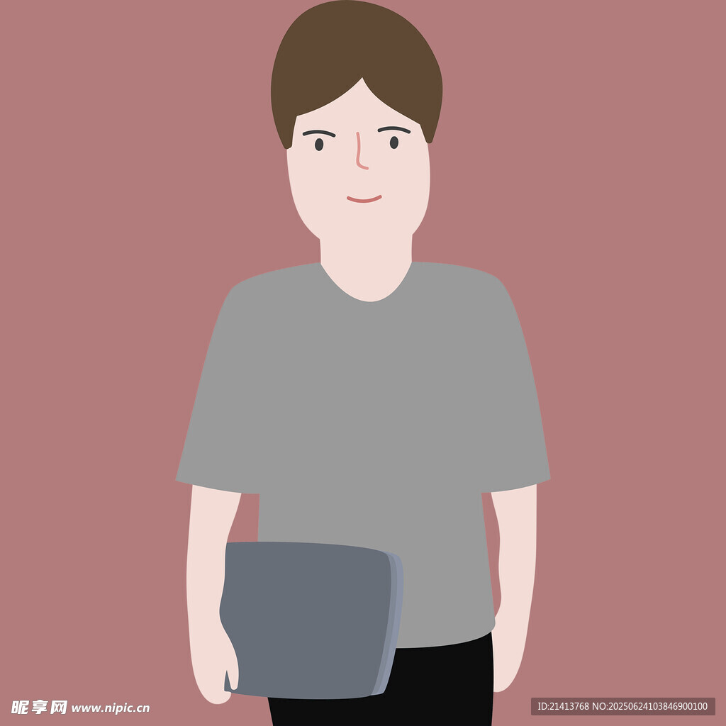 手持平板的男士形象