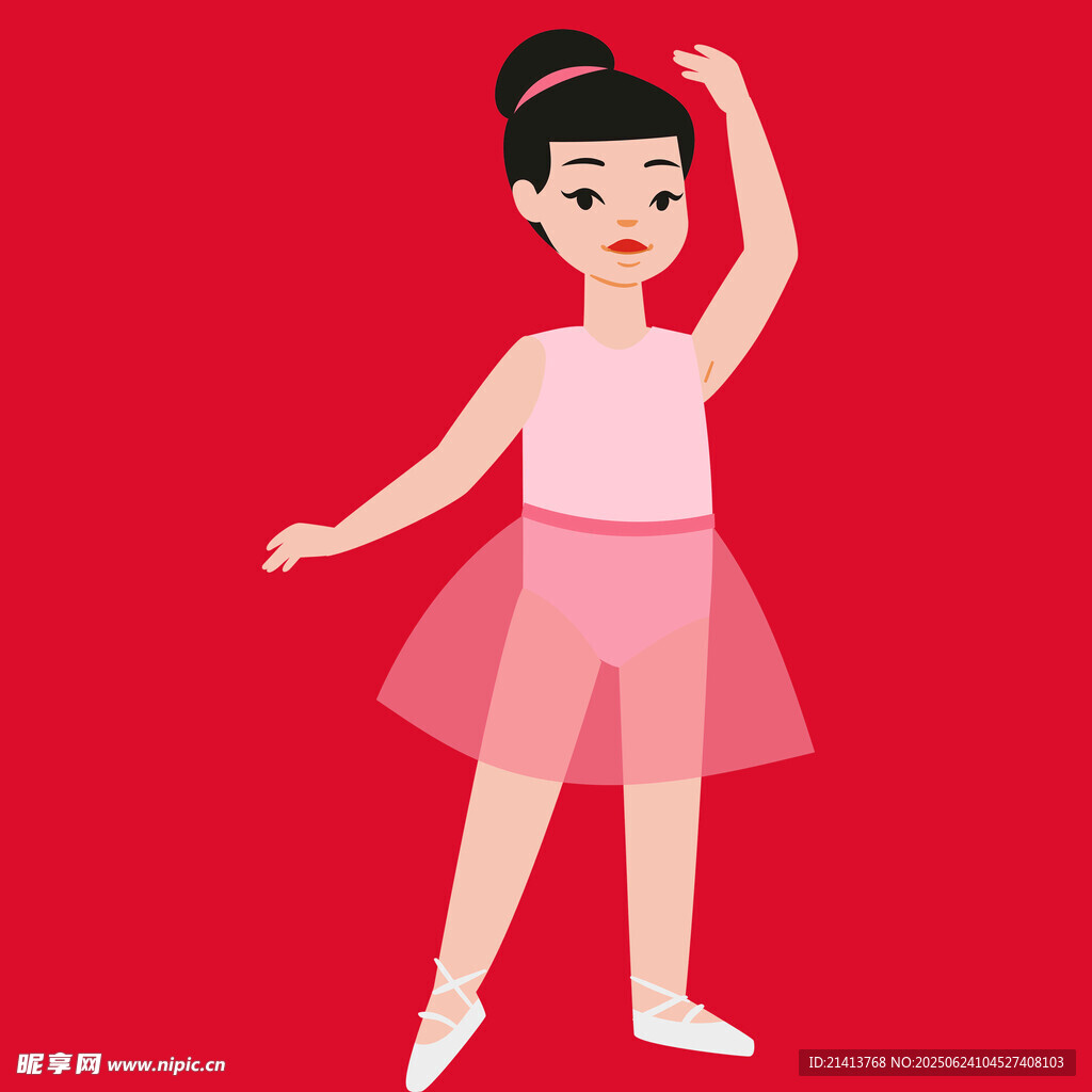 跳舞的可愛芭蕾小女孩