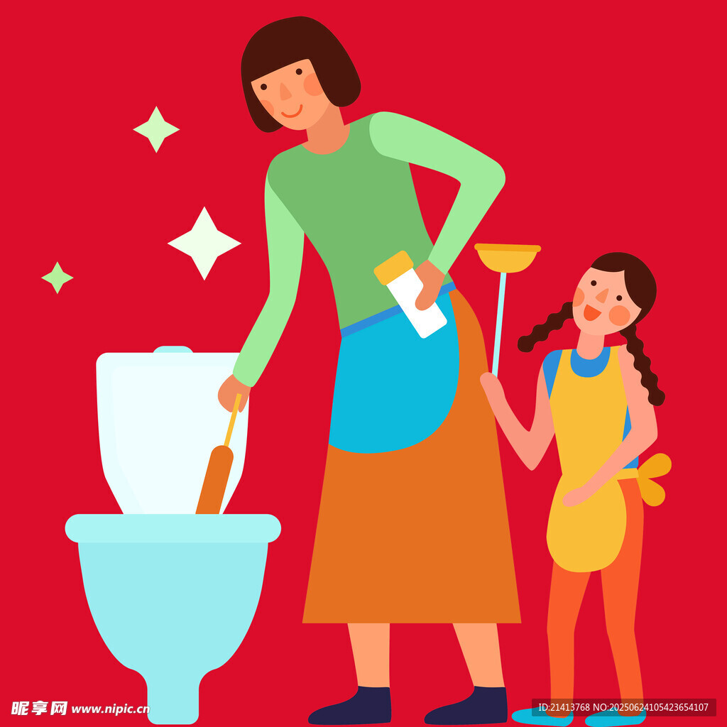 母女共做清潔歡樂多