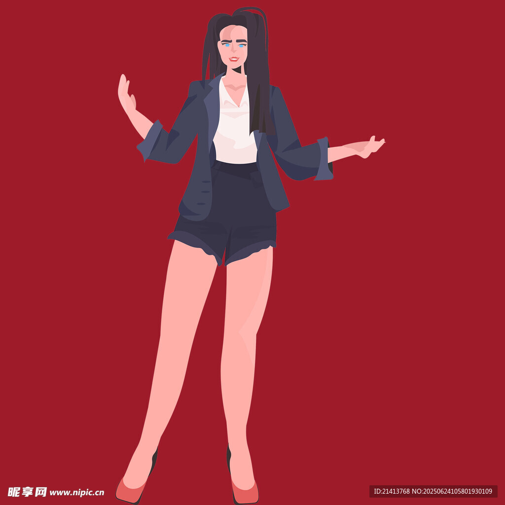 時(shí)尚干練的商務(wù)女性形象