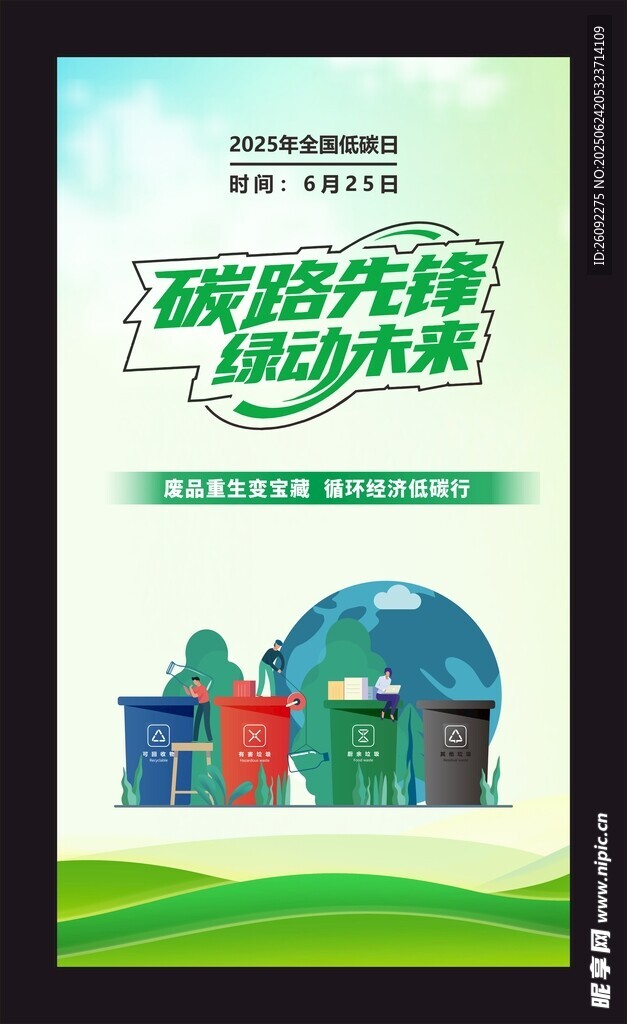 低碳先鋒綠色未來海報