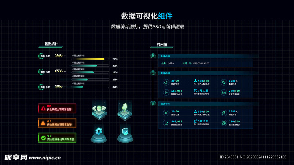 大屏可視化數(shù)據(jù)統(tǒng)計(jì)時(shí)間軸組件