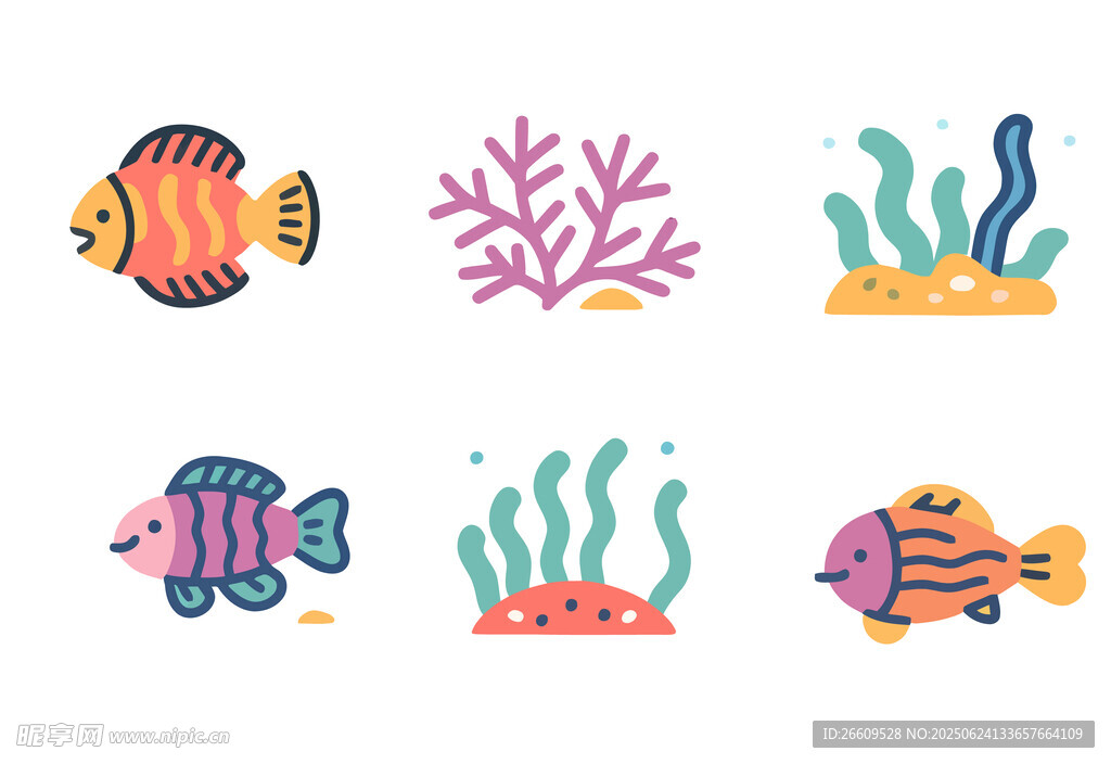 海底多彩小魚