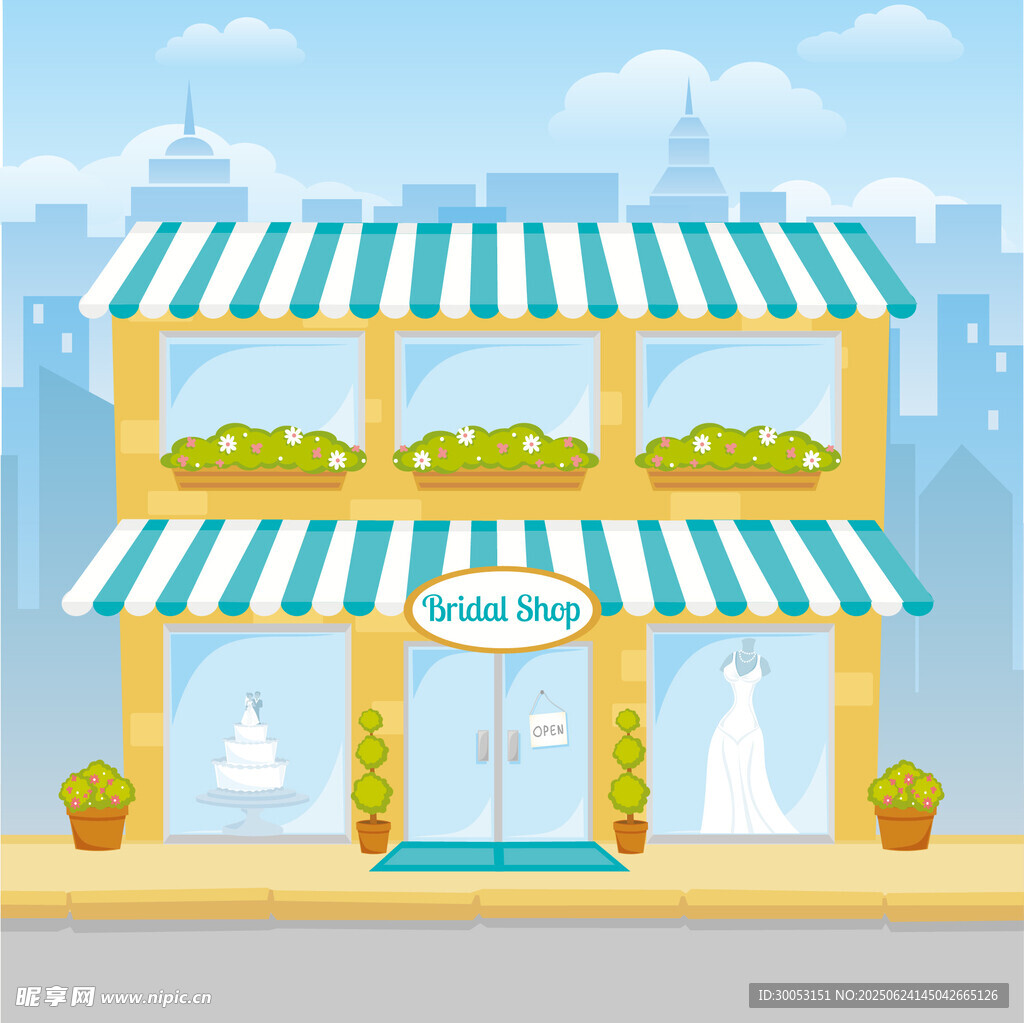 兩層婚紗店外觀