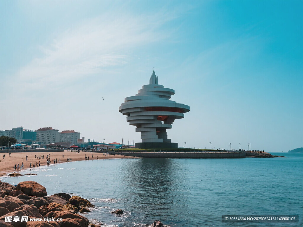 海邊獨特造型建筑景觀