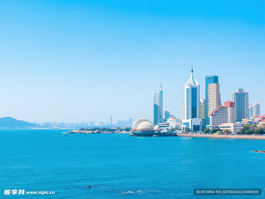 海濱城市美麗天際線