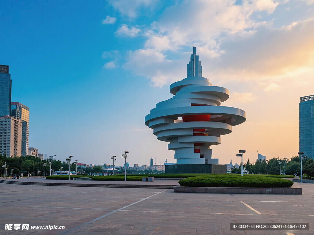 青島五四廣場(chǎng)標(biāo)志性建筑