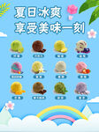 夏日多彩冰淇淋美味時刻