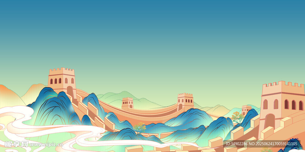 長城背景