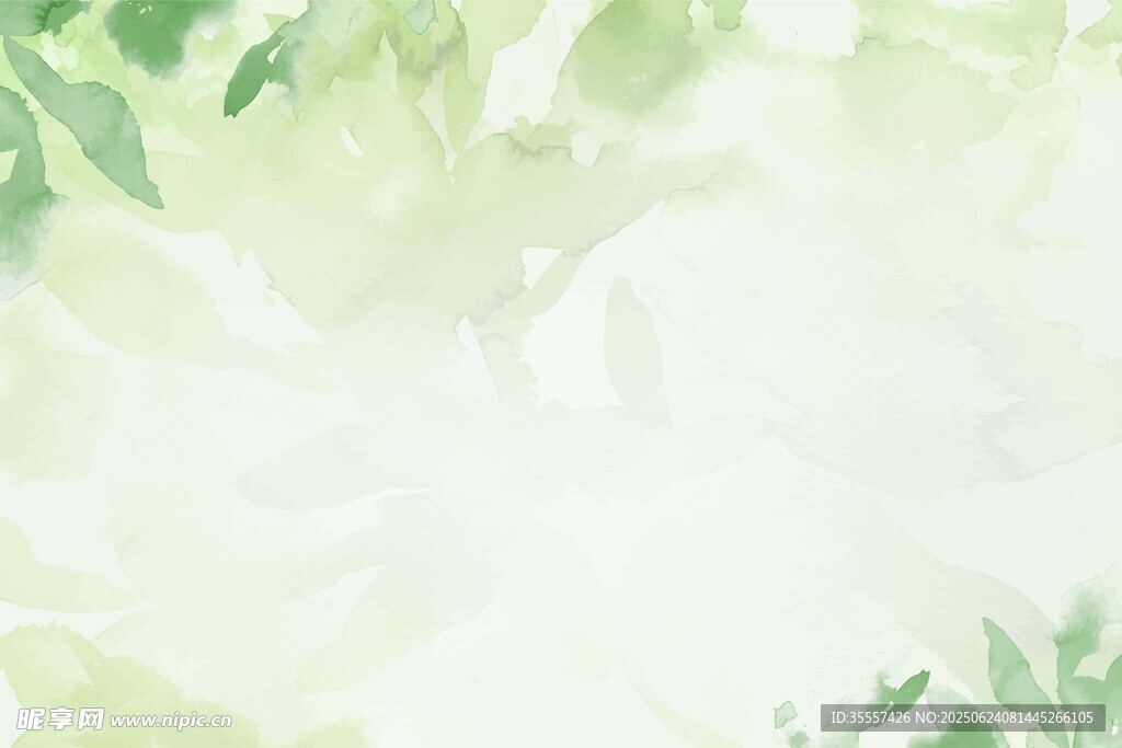 清新綠色背景展板