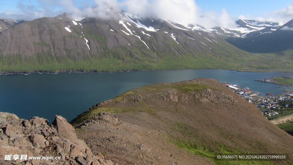 高山湖畔美景