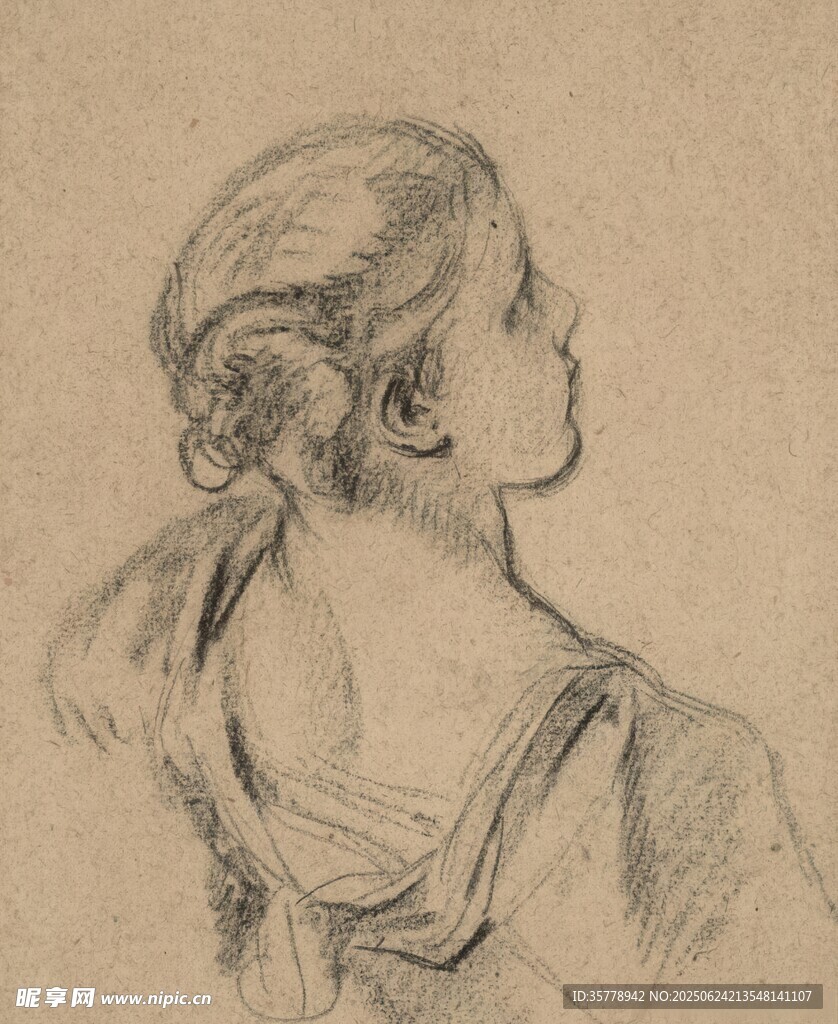 女子素描畫像