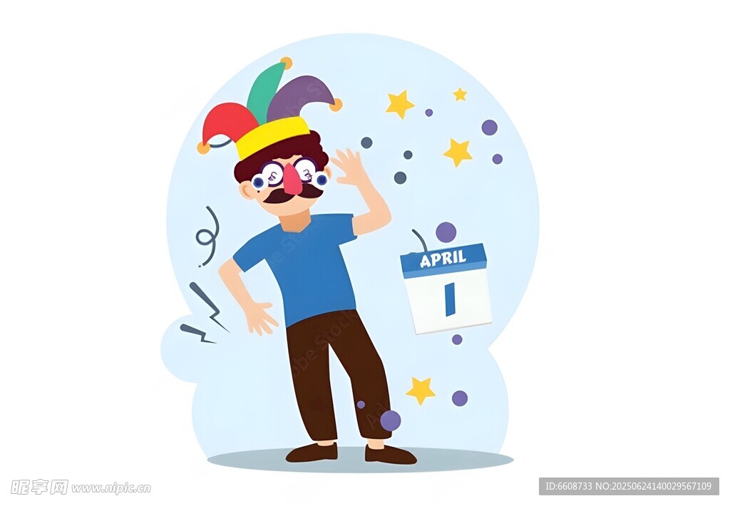 小丑裝扮男子歡呼慶祝