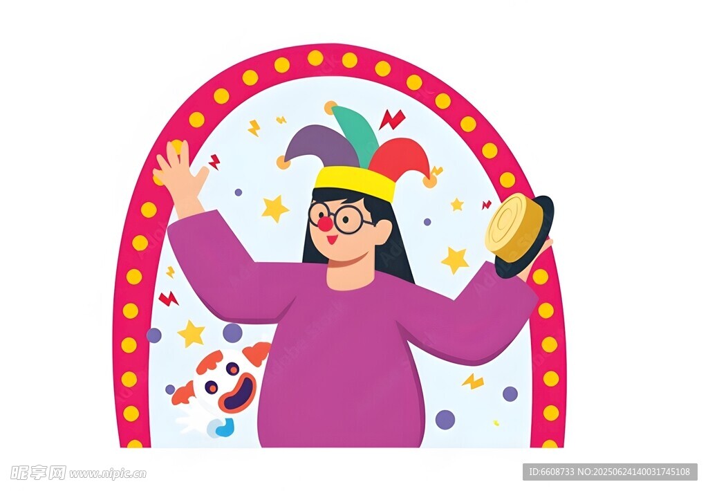 歡樂小丑慶祝節(jié)日